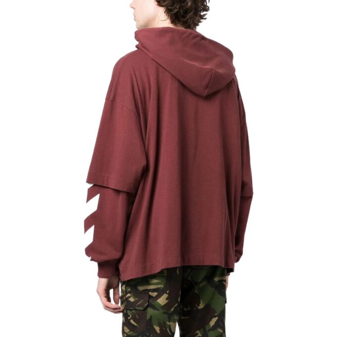 Diag-Sleeve bomullshettegenser
