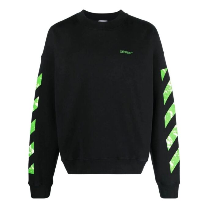 Diag Stripe bomullsgenser «Svart»