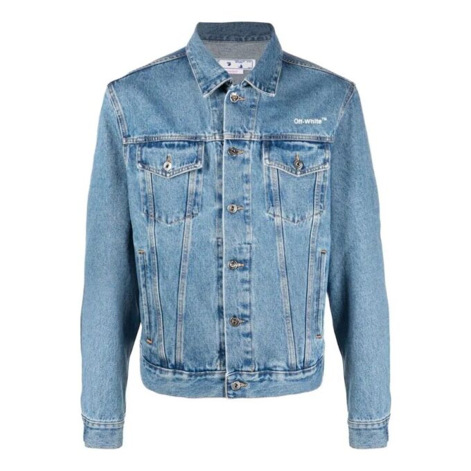 Diag-Stripe Denim jakke