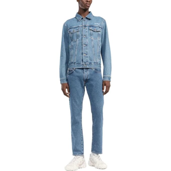 Diag-Stripe Denim jakke