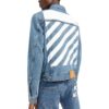 Diag-Stripe Denim jakke