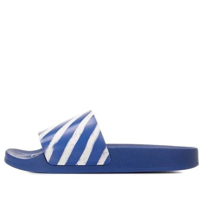 Diag Stripe tøfler blå/hvit