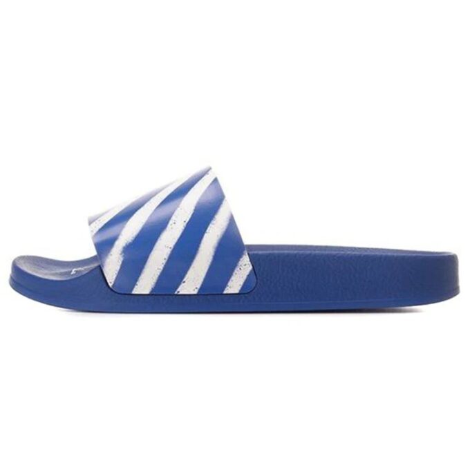 Diag Stripe tøfler blå/hvit