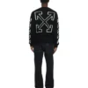 Diagonal Arrow Fuzzy genser med rund hals