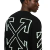 Diagonal Arrow Fuzzy genser med rund hals