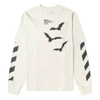 Diagonal Bats Double Sleeve for menn, hvit