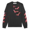 Diagonal Bats Double Sleeve for menn, svart