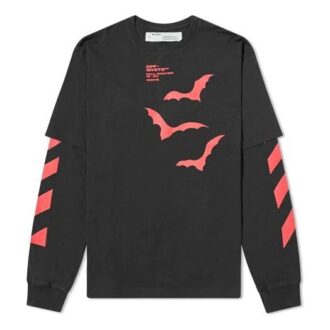 Diagonal Bats Double Sleeve for menn, svart