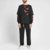 Diagonal Bats Double Sleeve for menn, svart