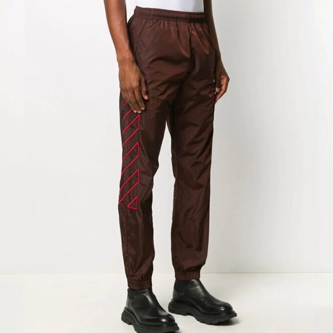 Diagonal broderier, joggebukse for menn