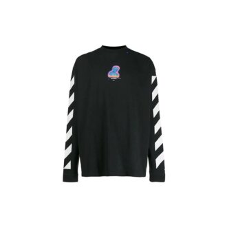Diagonalstripet bomull med lange ermer