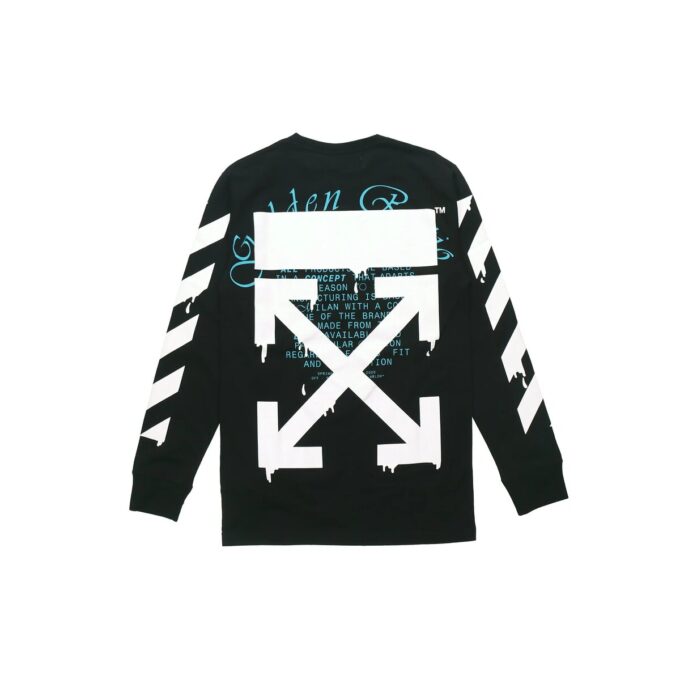Dripping Arrows Logo Arrow Printing Langermet Svart