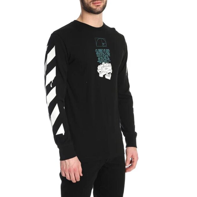 Dripping Arrows Logo Arrow Printing Langermet Svart
