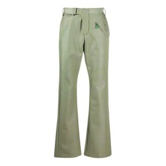 Enfarget designbukser, slim fit-versjon