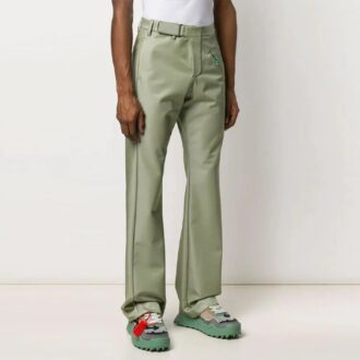 Enfarget designbukser, slim fit-versjon
