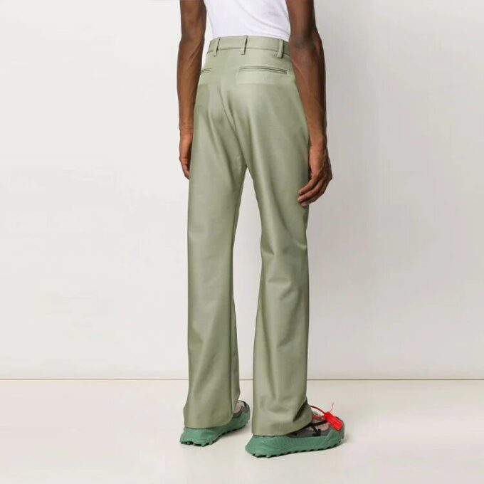 Enfarget designbukser, slim fit-versjon