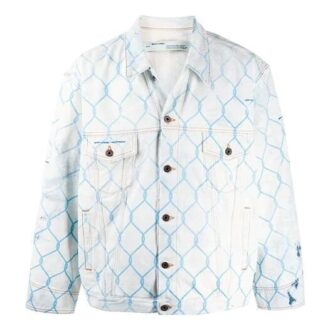 Fence Klassisk Denimjakke, løs passform, lyseblå