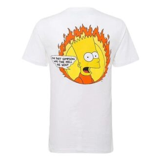 C/O Virgil Abloh Hvit Flamed Bart kortærmet slim-fit T-skjorte for menn