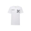 C/O Virgil Abloh Hvit Flamed Bart kortærmet slim-fit T-skjorte for menn
