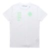 Fluorescerende alfabet-trykk, kort ermet, hvit