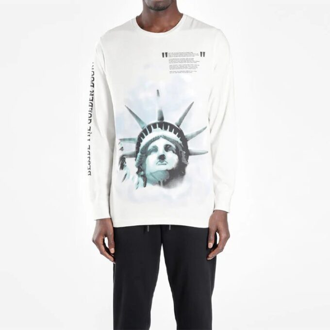 Frihetsgudinnen-T-skjorte «Black White Blue»