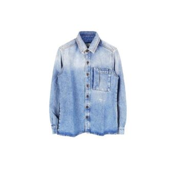 FW19 Doodle Denim-skjorte for menn, blå