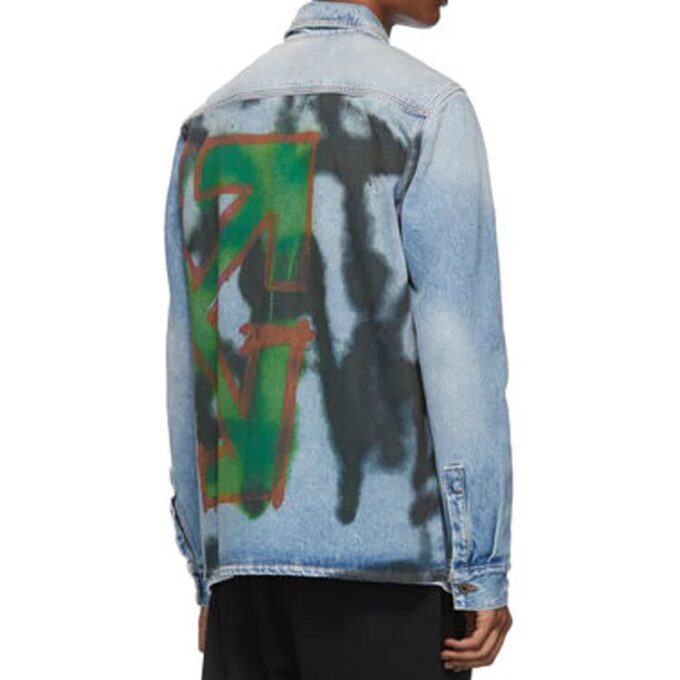 FW19 Doodle Denim-skjorte for menn, blå