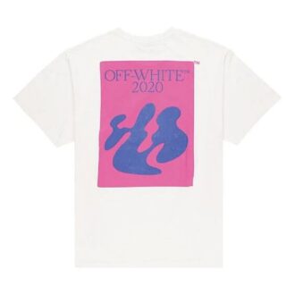 FW19 Shape Of Oversized Printing kortærmet T-skjorte for menn, hvit
