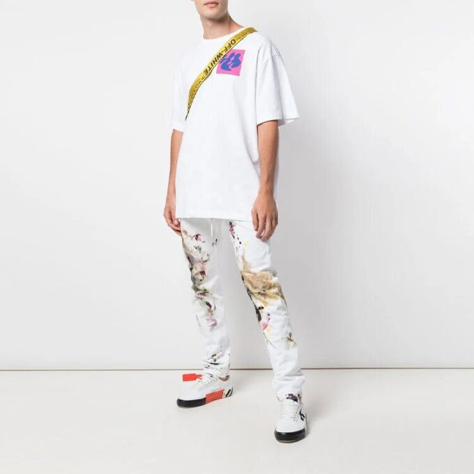 FW19 Shape Of Oversized Printing kortærmet T-skjorte for menn, hvit