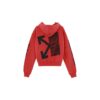 FW19 Splitted Arrows Oversized Graffiti-fleece med hette for menn, rød
