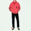 FW19 Splitted Arrows Oversized Graffiti-fleece med hette for menn, rød