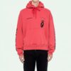 FW19 Splitted Arrows Oversized Graffiti-fleece med hette for menn, rød