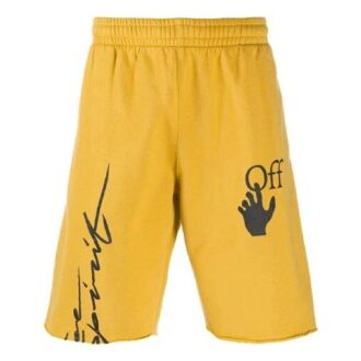 FW20 Arrows-shorts med piletrykk for menn, gul