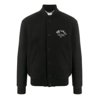 FW20 Baseballjakke med Arrows-trykk for menn, svart