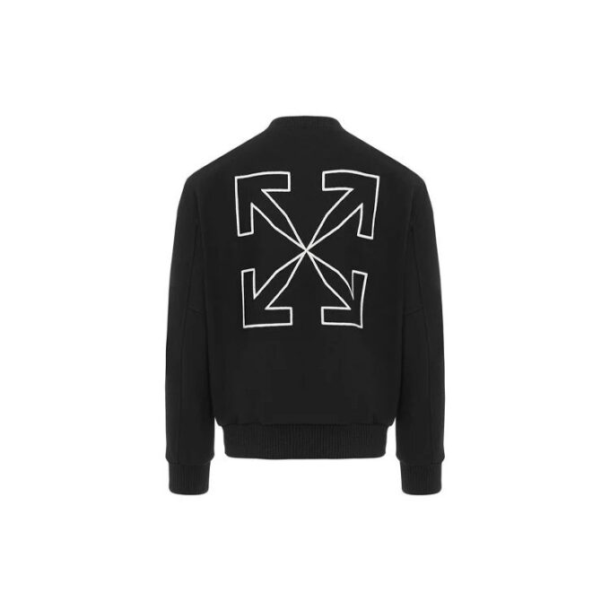 FW20 Baseballjakke med Arrows-trykk for menn, svart