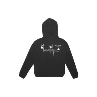 FW20 Brodert hettegenser for menn, svart