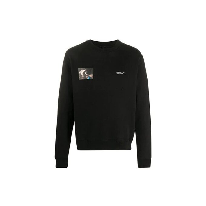 FW20 Caravaggio Angel-genser med trykk for menn, svart