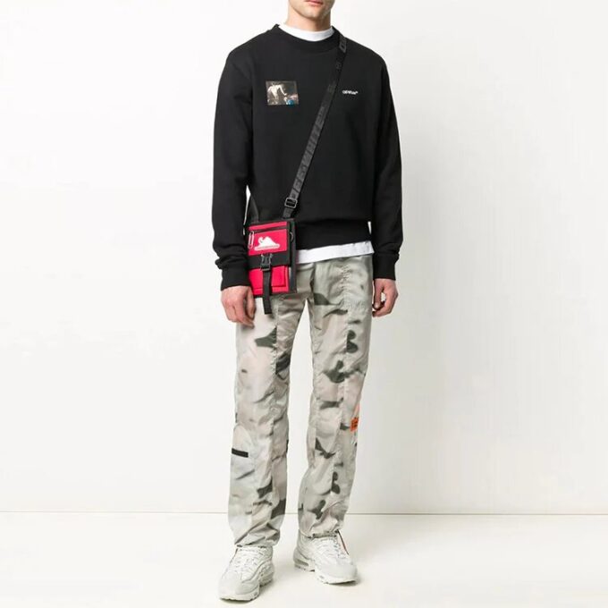 FW20 Caravaggio Angel-genser med trykk for menn, svart