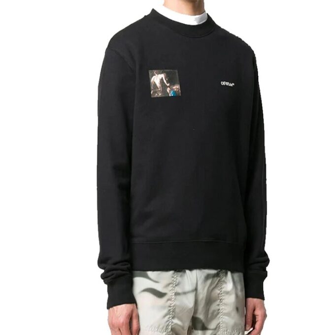 FW20 Caravaggio Angel-genser med trykk for menn, svart