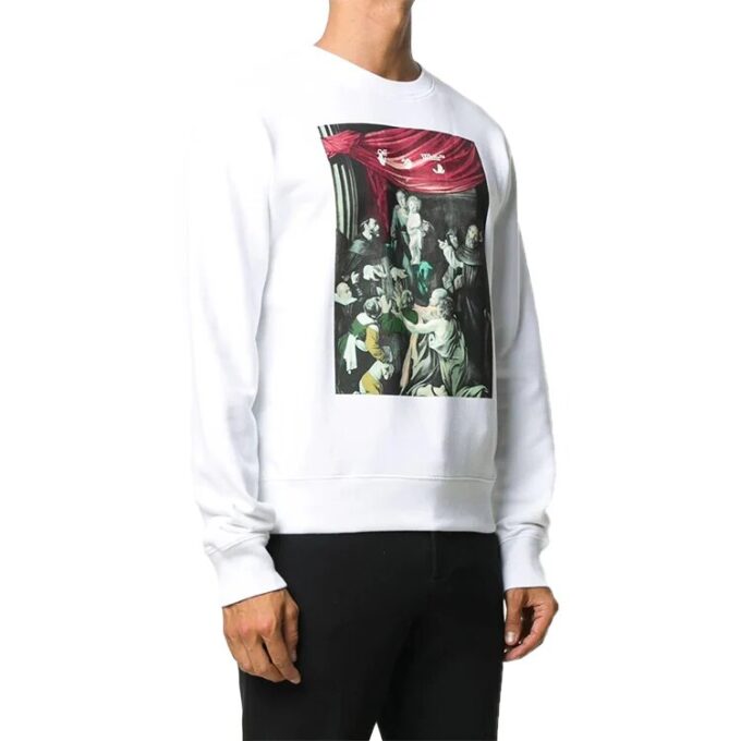 FW20 Caravaggio-trykk, genser med rund hals