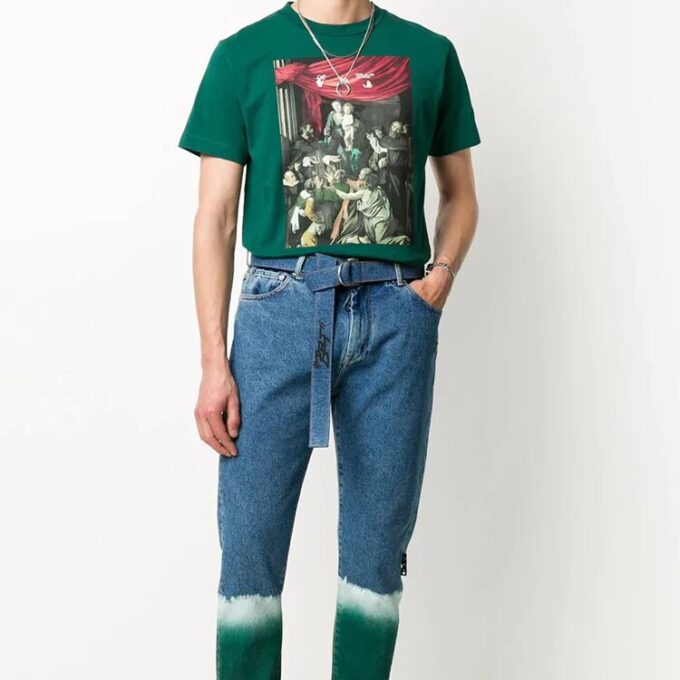 FW20 Caravaggio-trykk, herre, grønn
