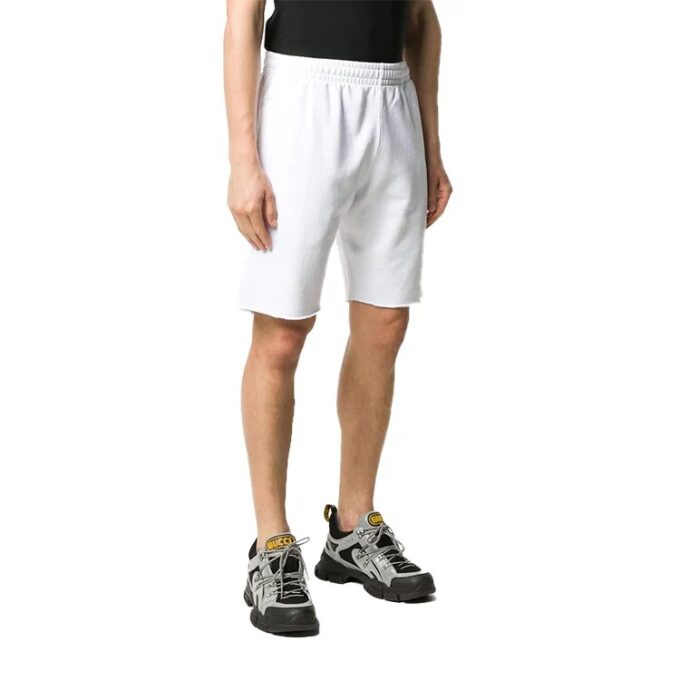 FW20 Caravaggio-trykk sportsshorts for menn, hvit