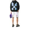 FW20 Caravaggio-trykk sportsshorts for menn, hvit