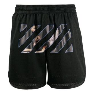 FW20 Caravaggio-trykk sportsshorts menn svart