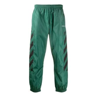 Fw20 Diagonal Stripes Embroidery herre-joggebukse
