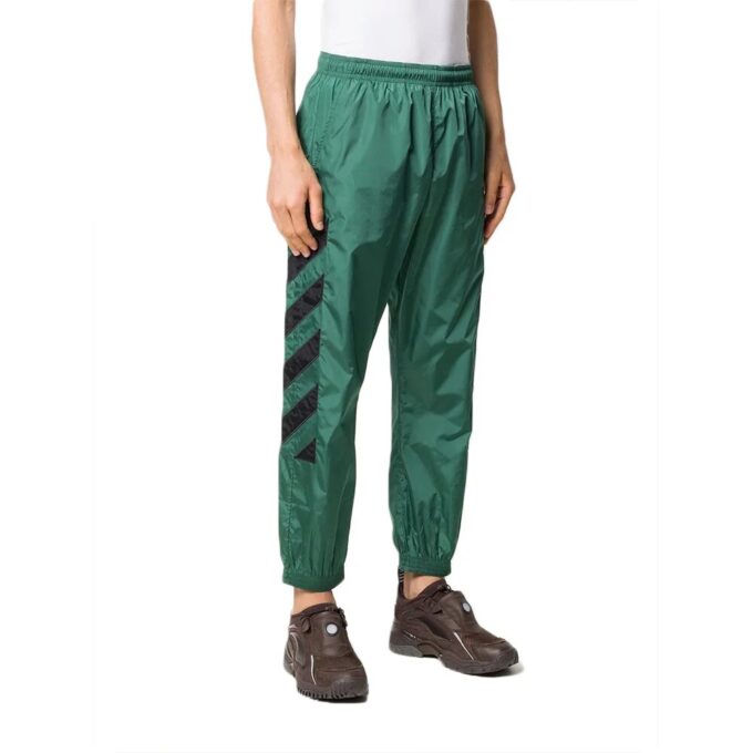 Fw20 Diagonal Stripes Embroidery herre-joggebukse