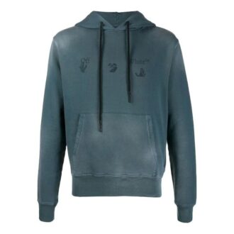 FW20 Fade Applique-genser med hette, grønn