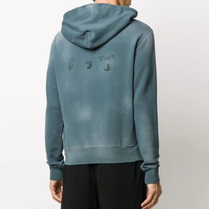 FW20 Fade Applique-genser med hette, grønn