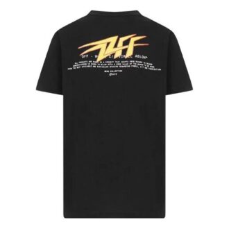 FW20 Flash Logo Applique kortærmet T-skjorte for menn, svart