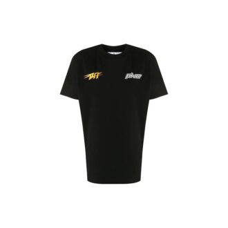 FW20 Flash Logo Applique kortærmet T-skjorte for menn, svart